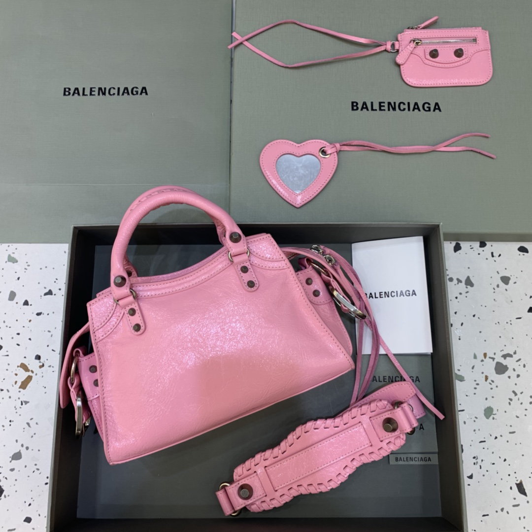 Balenciaga Neo Cagole XS Handbag Shoulder Bag Pink